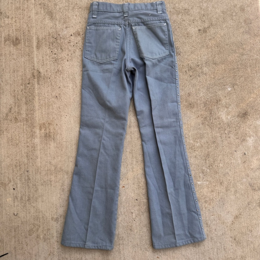Vintage Billy the Kid 70s Studded Flared Jeans Women's Blue High Waist 25x28 USA - Picture 2 of 10